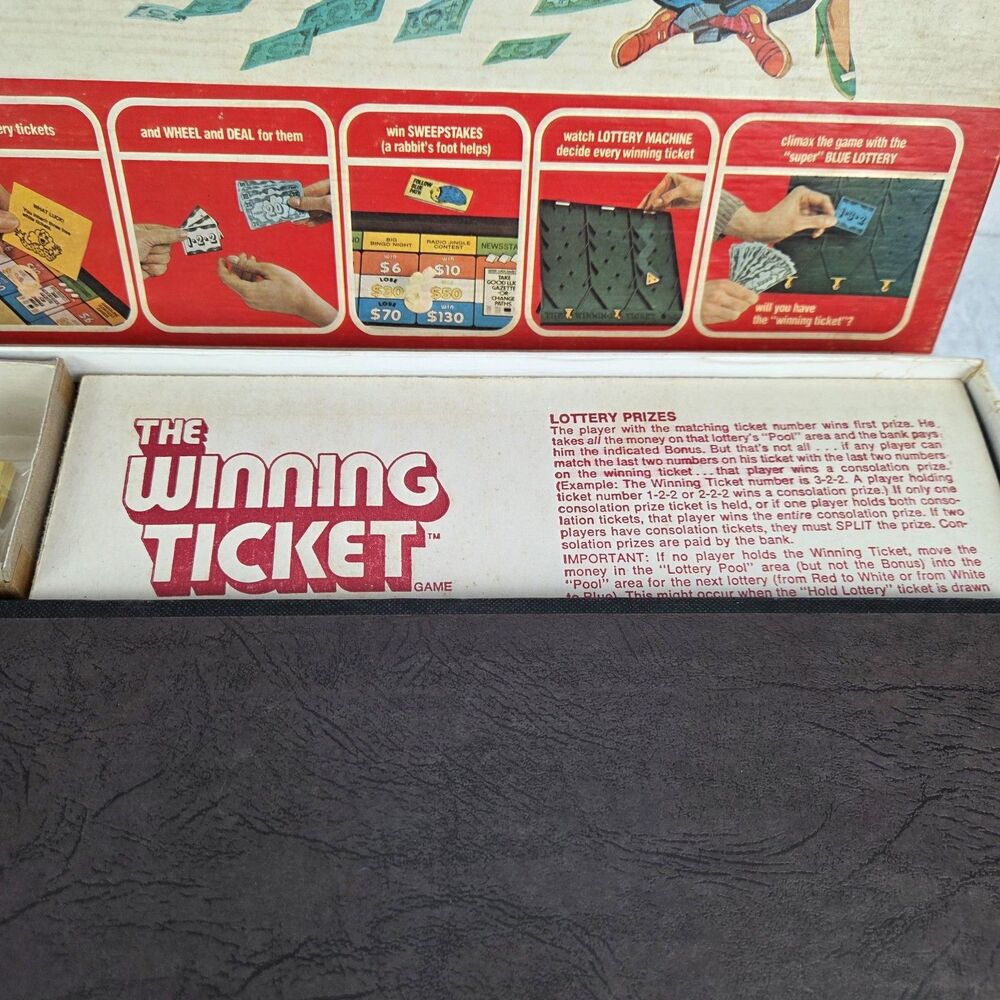 Vintage 1977 The Winning Ticket Home Lottery Board Game Ideal Complete Nice - Picture 4 of 16